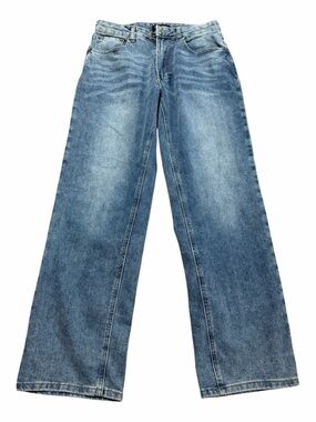 & Everything Relaxed Fit Baggy Jeans 29 x 32  Medium Wash Distressed Denim